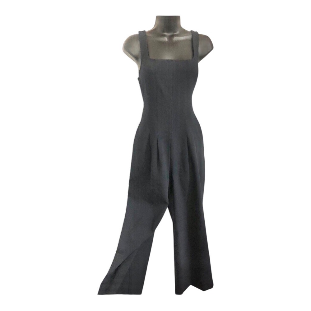 Abercrombie & Fitch black‎ square neckline seamed jumpsuit size XSP brand new